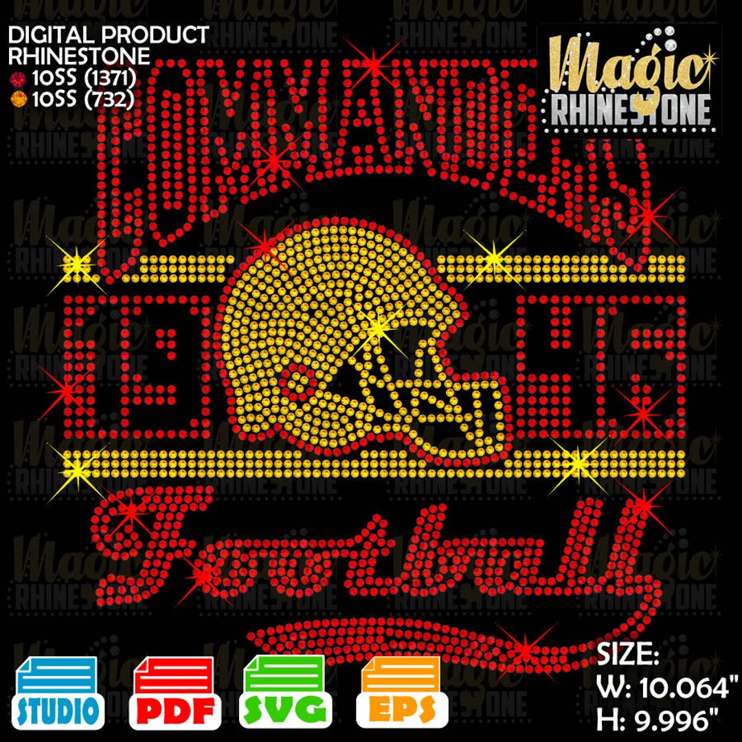 Commanders Helmet Rhinestone, Football Rhinestone Svg, Commanders ...