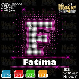 Letter F Spray Rhinestone, Frame Letter F svg,  Rhinestone university font svg,  Rhinestone font For Cricut, university font
