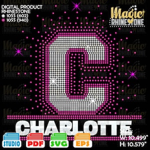 Letter C Spray Rhinestone, Frame Letter C svg,  Rhinestone university font svg,  Rhinestone font For Cricut, university font
