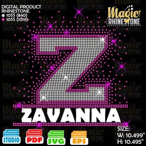 Letter Z Spray Rhinestone, Frame Letter Z svg,  Rhinestone university font svg,  Rhinestone font For Cricut, university font