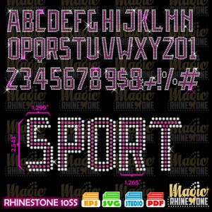 Rhinestone template font 2 Colors, Rhinestone capital letters, Rhinestone font For Cricut, Rhinestone font For Silhouette Studio
