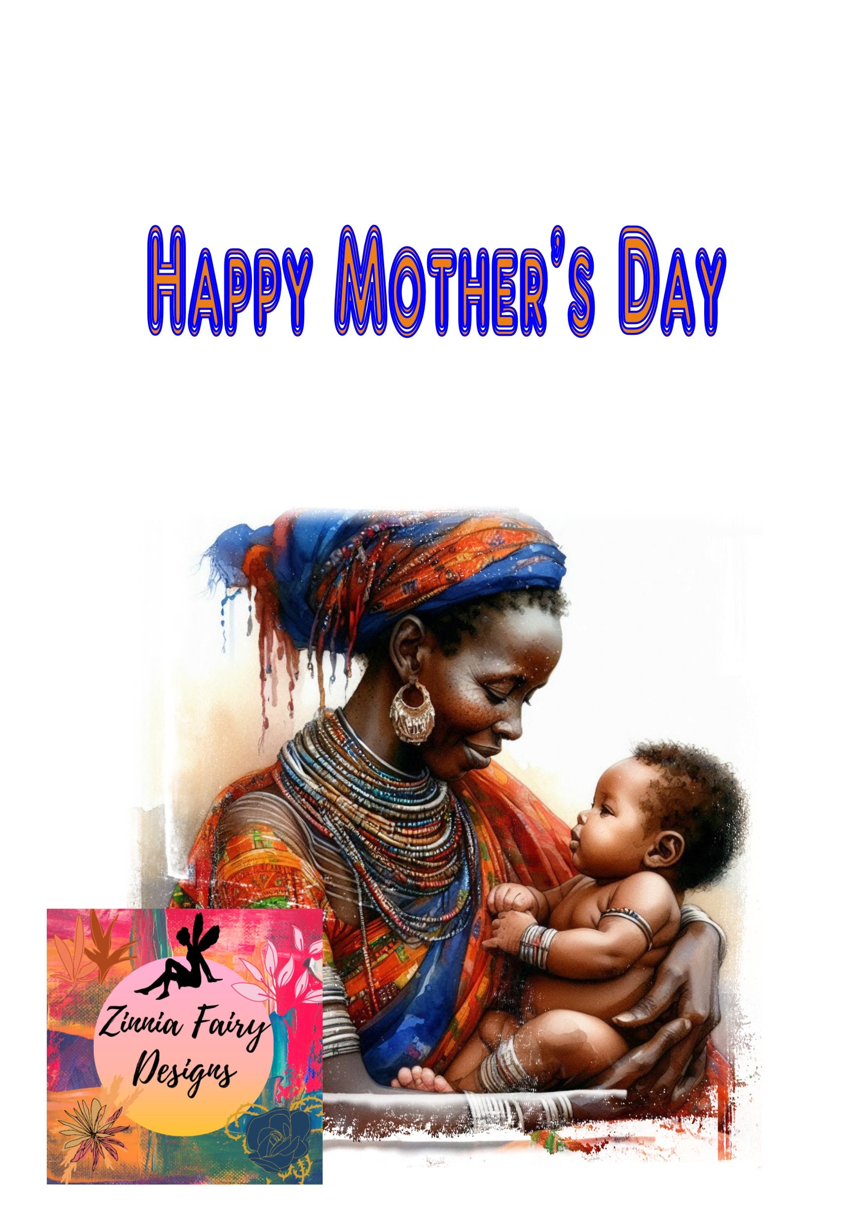 African Moms, Watercolour Clipart Set of 12 Images, Hi Jpegs, Digital ...