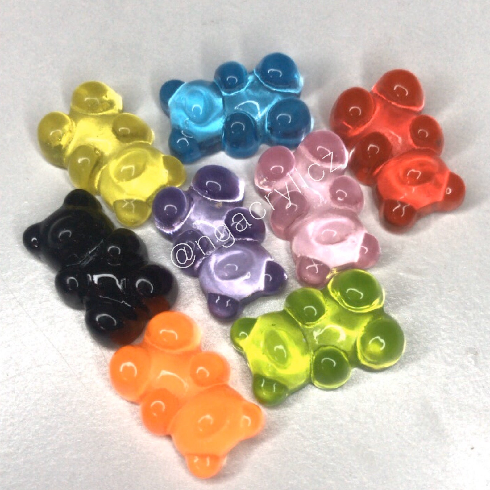 Gummy Bear Nail Charms/Multiply Colors/Large 18mmx11mm Etsy