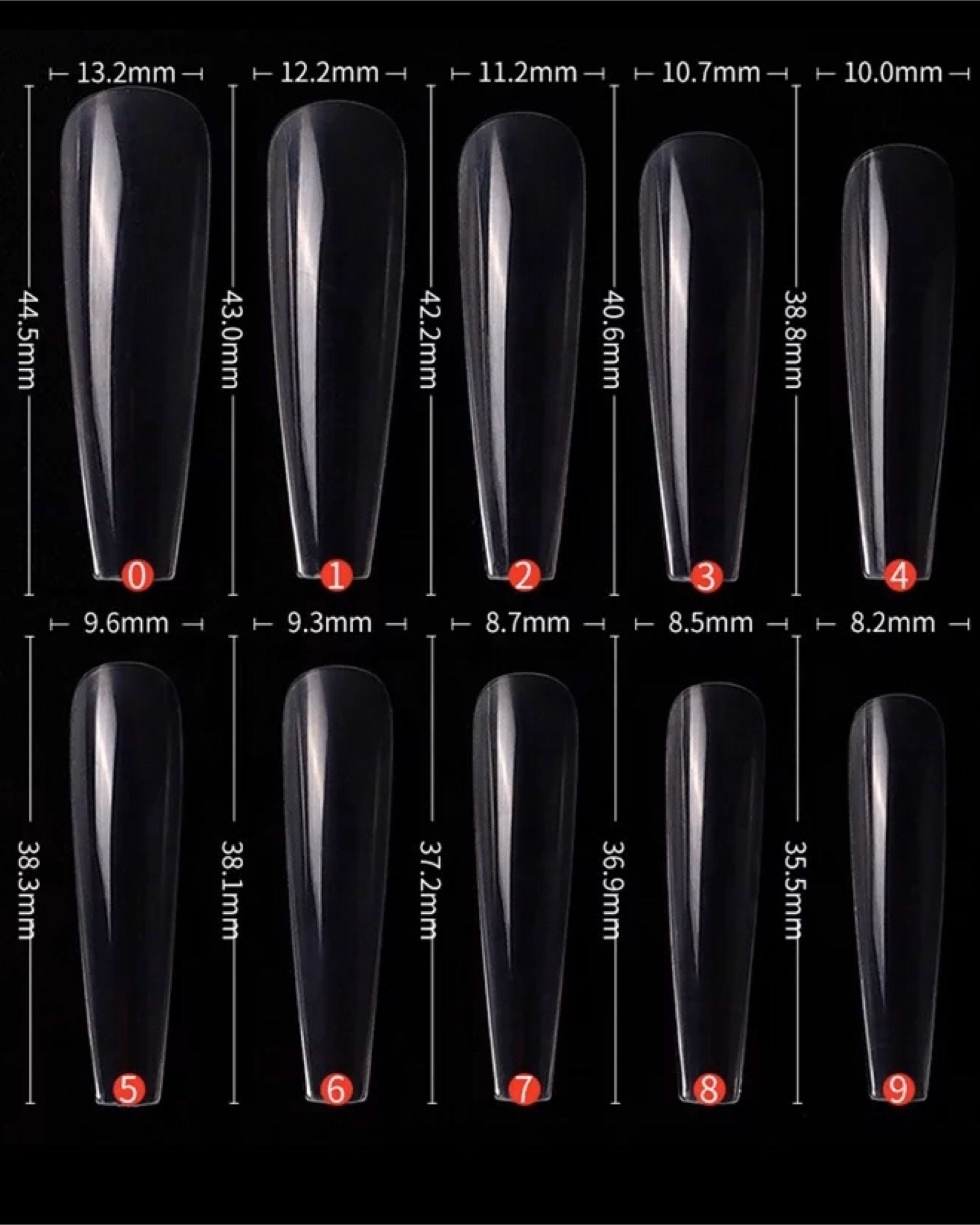 Full Cover Nail Tips XXL/ Clear/Natural/500pcs/Press Ons Etsy