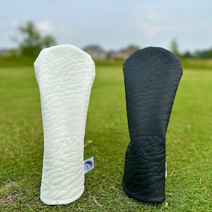 Embossed Elephant Print Golf Driver Headcover Custom Made Leather & Fleece lined - Traditional Style Jordan Inspired
