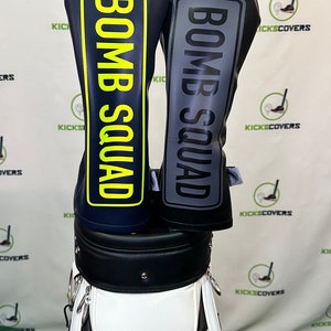 KicksCovers “BOMB SQUAD” Golf Driver Headcover - Traditional Leather Style Custom Made Leather & Fleece