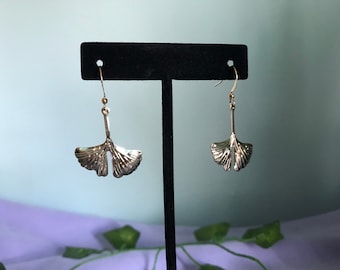 Ginkgo Biloba Leaf Earrings