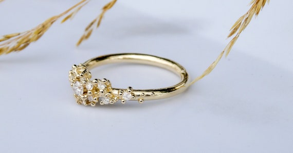 Natural 0.2ct Round Cut Diamond Mens For Him Modern Engagement Ring 14K  Gold | eBay