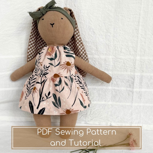 Bunny Doll PDF | Basic Rabbit Sewing Pattern | Basic Bunny Pattern | Plushie Bunny PDF Sewing Pattern | Rabbit Doll Sewing Pattern