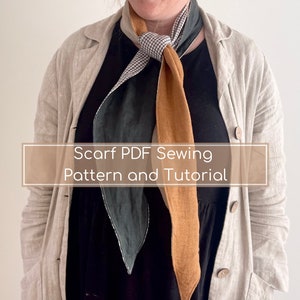 Scarf Sewing Pattern - Neck Warmer Sewing Pattern - Reversible Fabric Scarf PDF Sewing Pattern - Neck Scarf Pattern and Tutorial