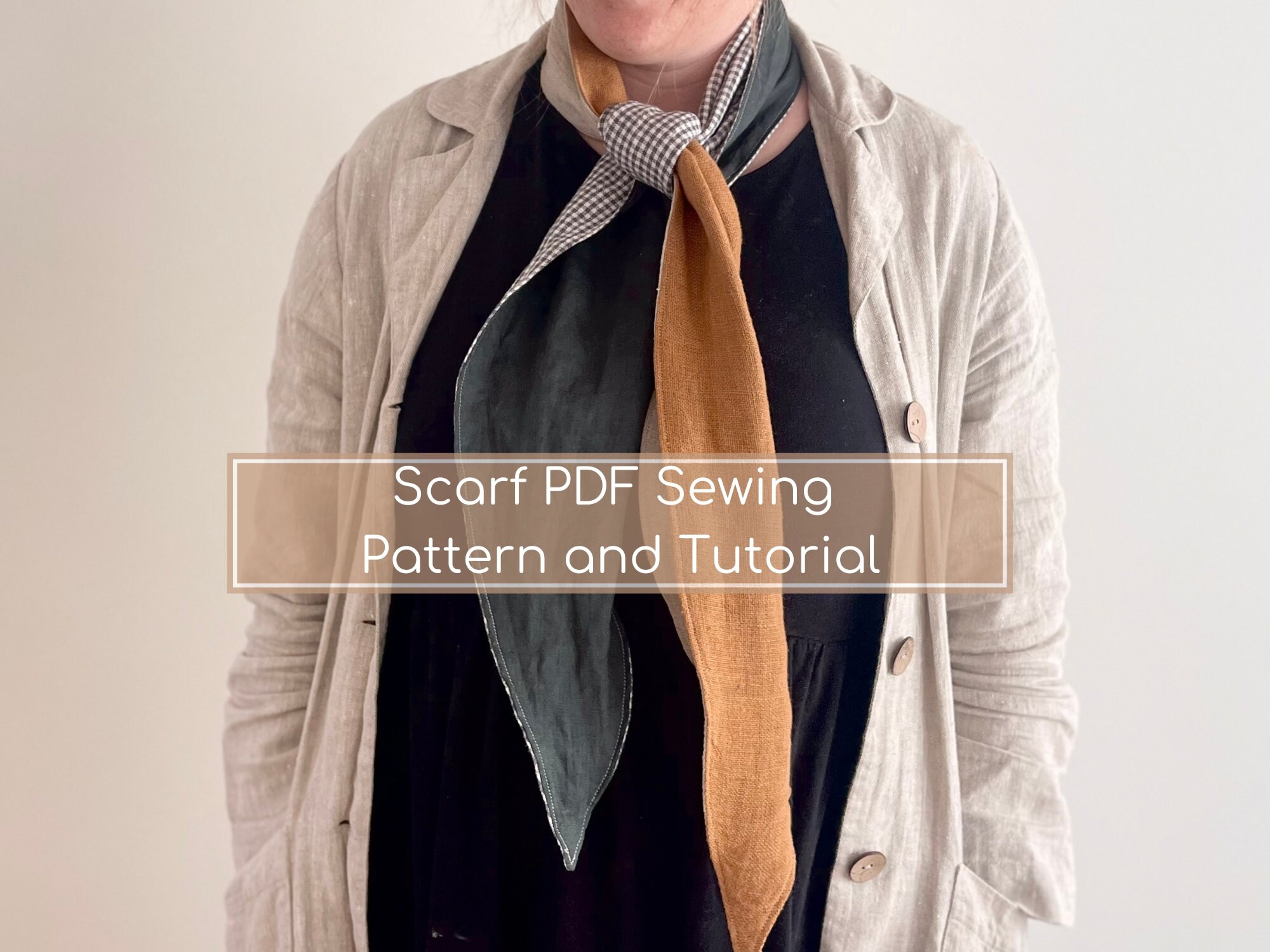 Scarf Sewing Pattern - Neck Warmer Sewing Pattern - Reversible Fabric Scarf PDF Sewing Pattern - Neck Scarf Pattern and Tutorial