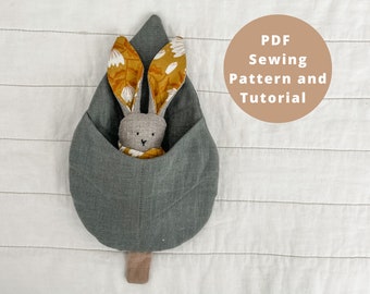 Soft Toy Pattern - Toy Sewing Pattern - Quiet Toy Pattern - Montessori Toy PDF - Small Bunny Sewing Pattern - Stuffed Toy PDF Pattern