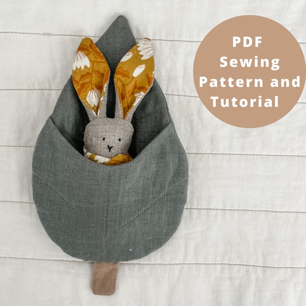 Soft Toy Pattern - Toy Sewing Pattern - Quiet Toy Pattern - Montessori Toy PDF - Small Bunny Sewing Pattern - Stuffed Toy PDF Pattern