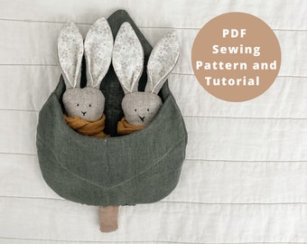 Animal Toy Pattern - Small Bunny Sewing Pattern - Stuffed Toy PDF Pattern - Toy Sewing Pattern - Easter Bunny Pattern - Stuffed Animal PDF