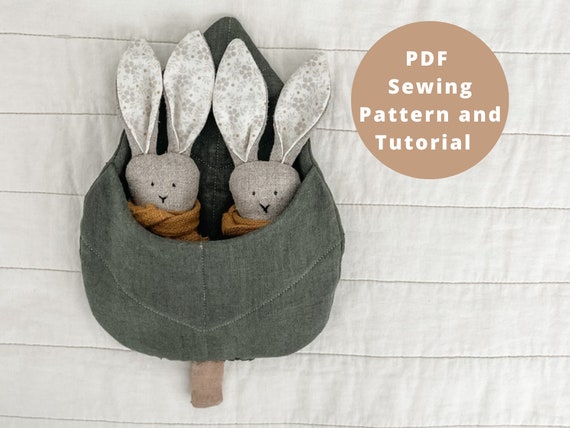 Animal Toy Pattern - Small Bunny Sewing Pattern - Stuffed Toy PDF Pattern - Toy Sewing Pattern - Easter Bunny Pattern - Stuffed Animal PDF