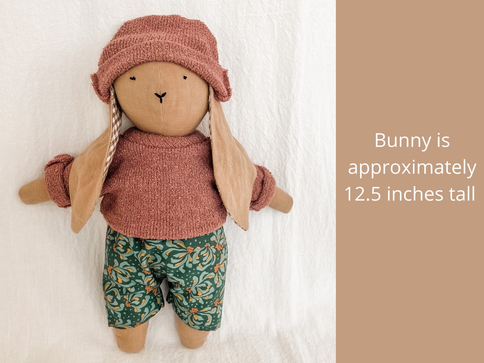 Boy Bunny Doll With Clothes PDF Sewing Pattern | Linen Bunny Digital ...