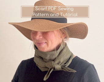 Scarf Sewing Pattern - Neck Warmer Sewing Pattern - Reversible Fabric Scarf PDF Sewing Pattern - Neck Scarf Pattern and Tutorial