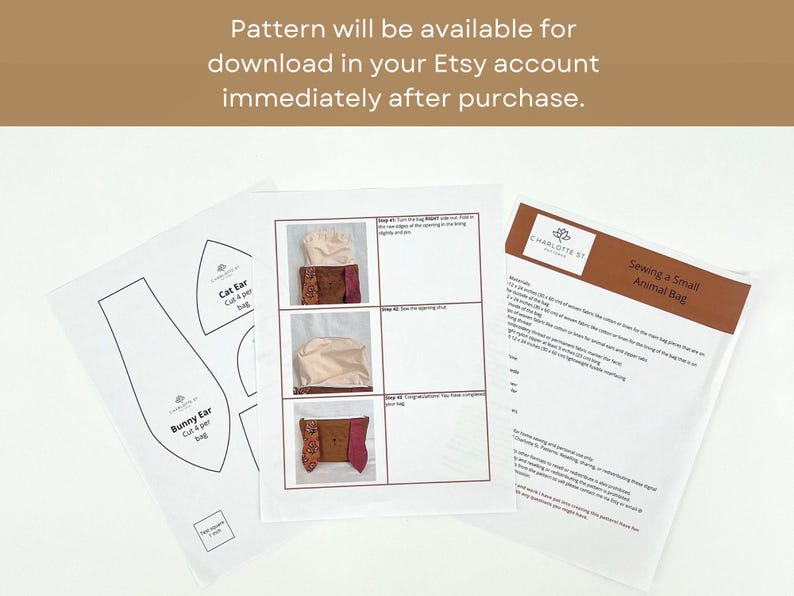 Zipper Pouch PDF Sewing Pattern Pencil Case Sewing Pattern Diaper Bag