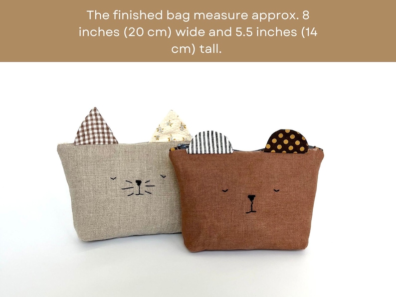 Zipper Pouch PDF Sewing Pattern Pencil Case Sewing Pattern Diaper Bag