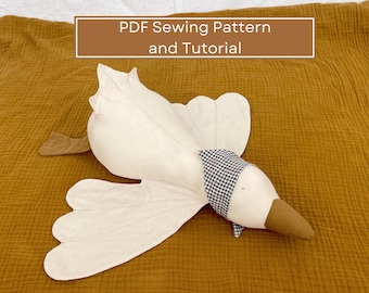 Instant Download Toy Duck Plush Sewing Pattern and Tutorial