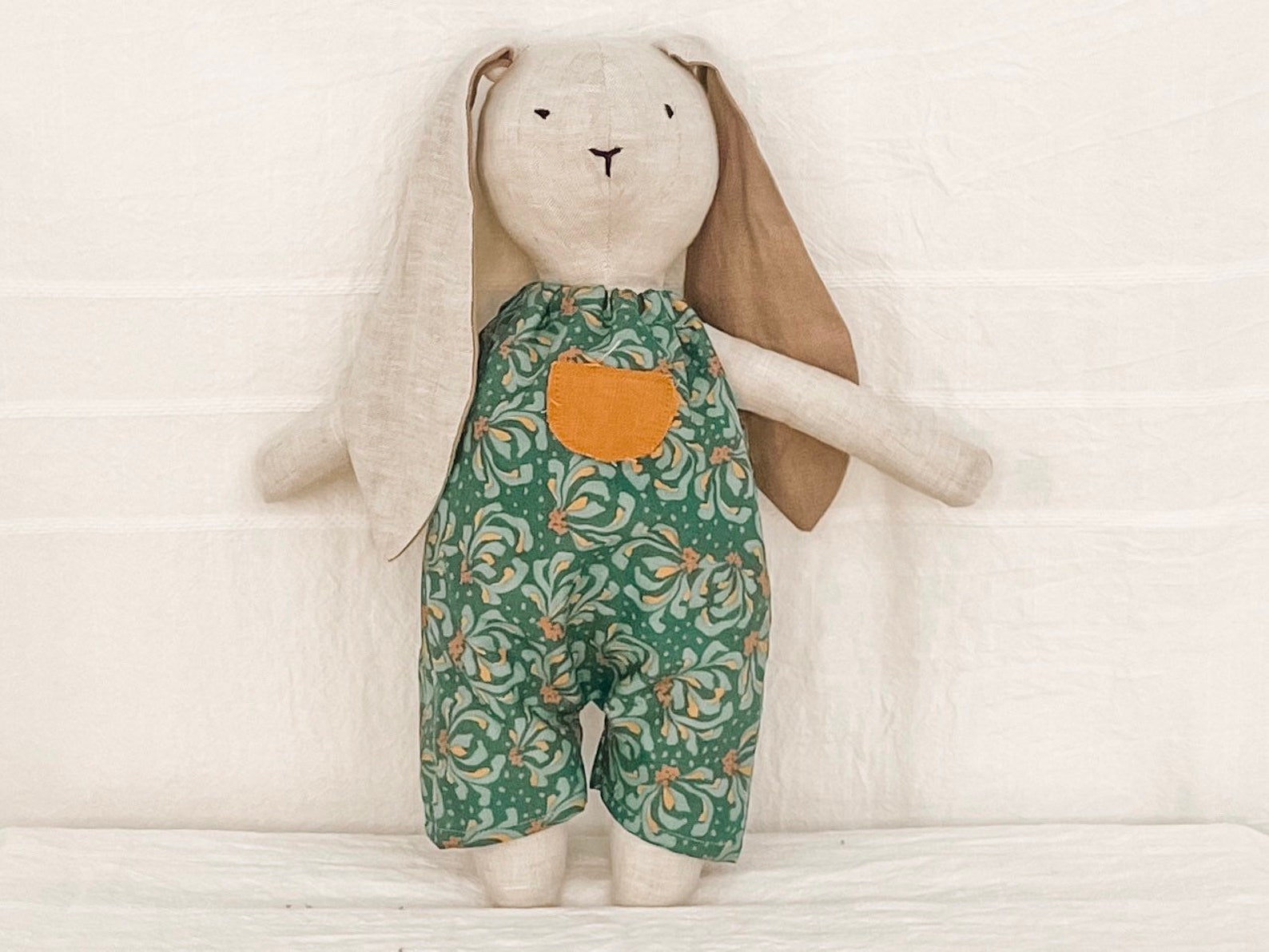 Boy Bunny Doll With Clothes PDF Sewing Pattern | Linen Bunny Digital ...