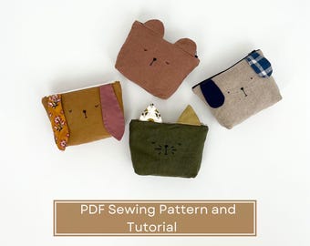 Zipper Pouch PDF Sewing Pattern - Pencil Case Sewing Pattern - Diaper Bag Caddy - Cosmetic Bag Instant Download Pattern - Make-up Bag