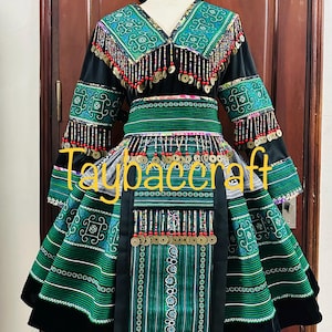 Hmong Couples set , Vietnamese Hmong outfits, Ethnic Clothes, HANDMADE Hmong Outfits