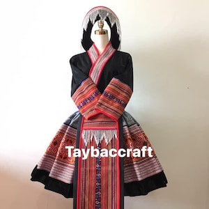 Traditional Hmong Couples set , Vietnamese Hmong outfits, Ethnic Clothes