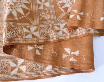 Vintage Hmong handwoven hemp, batik hemp, hand dyed hemp handmade fabric plant dye