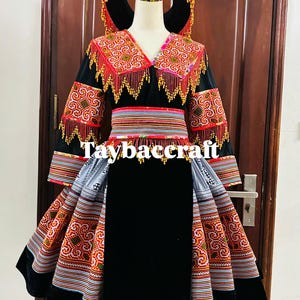 Hmong Couples set , Vietnamese Hmong outfits, Ethnic Clothes, HANDMADE Hmong Outfits