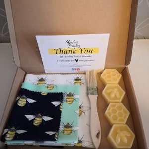 Make Your Own Beeswax Food Wrap Kit, Craft Kit, DIY Activity Box, Eco Friendly, Sustainable, Zero Waste Plastic Free, Kid Birthday letterbox