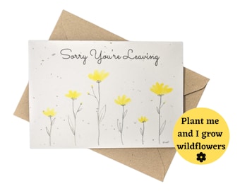 Plantable Leaving Card: Eco-Friendly Wildflower Seed Paper