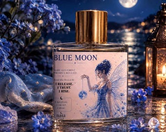BLUE MOON Perfume | Bohemian Floral Eau de Parfum | Rose Jasmine Perfume | Soft Mystical Floral | Moon Drops Collection | limited