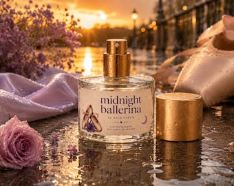MIDNIGHT BALLERINA Eau de Parfum | Pink Marshmallow Perfume | Soft Glam Skin Scent | Naia FLEUR 30 ml
