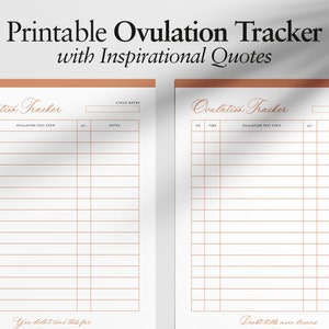 OPK/ovulatieteststrip/ovulatievoorspellingskit Afdrukbare tracker | Direct downloaden | Terracotta kleurstelling