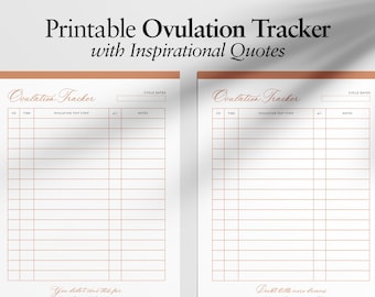 OPK/Bandelette de test d’ovulation/Kit de prédicteur d’ovulation Tracker imprimable | Téléchargement instantané | Coloris olive
