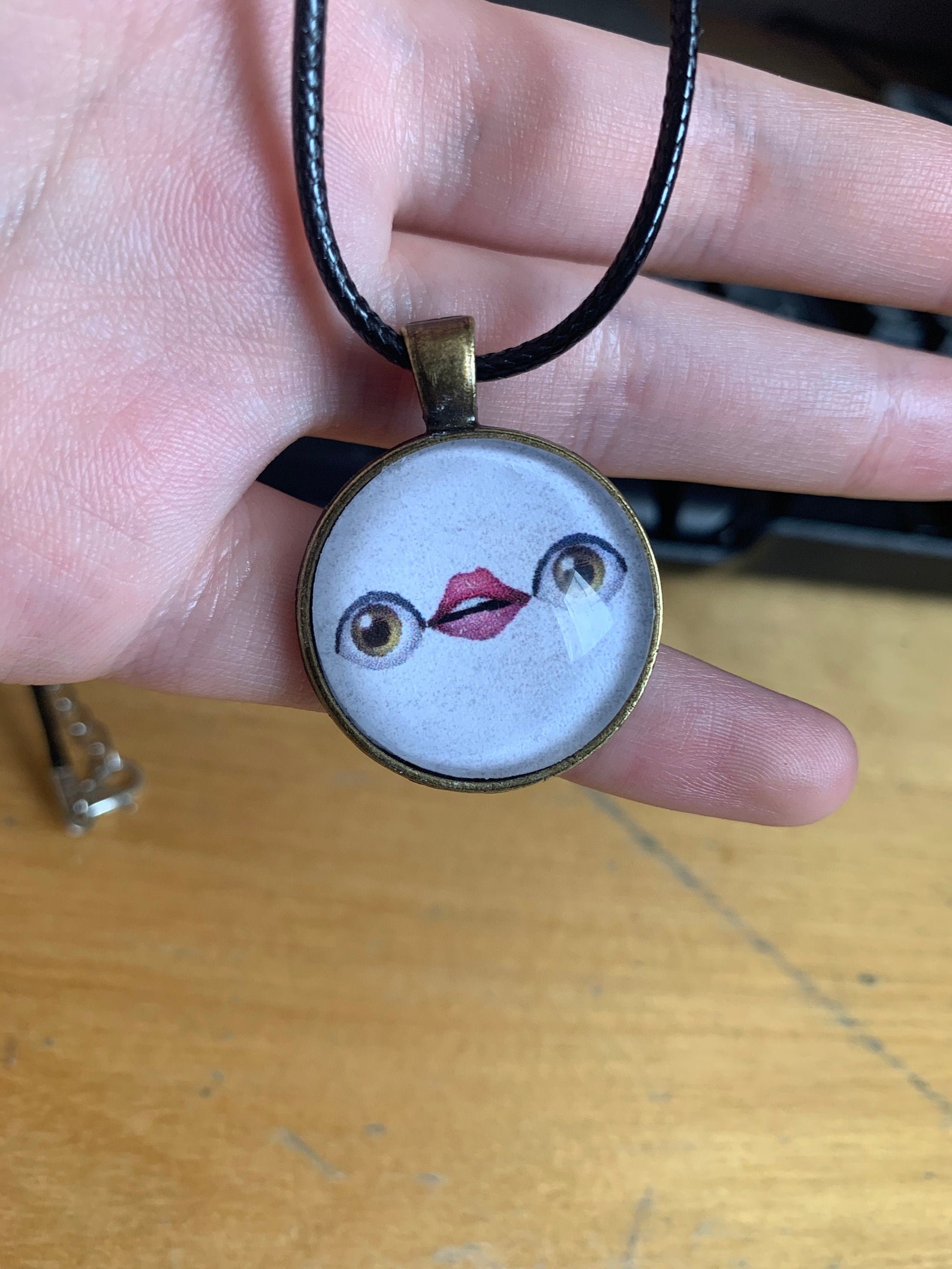 Funny Meme Face Necklace Etsy