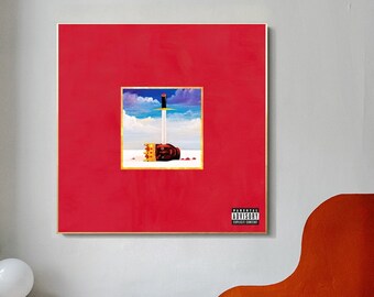 Kanye West /"My Beautiful Dark Twisted Fantasy/" Album Poster 12x12/" 24x24/" 32x32/"