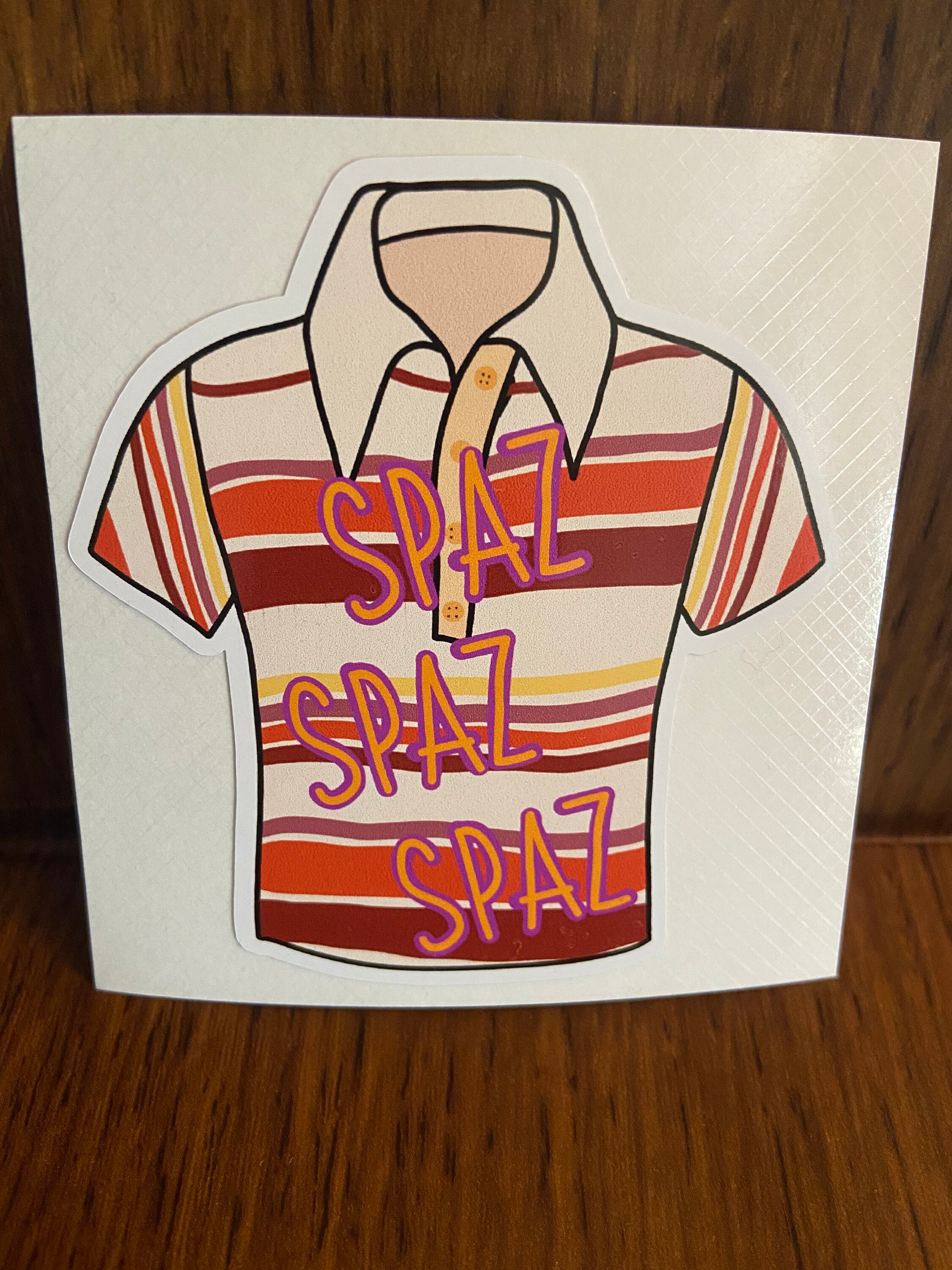 Spaz *inspired* Vinyl Sticker/waterproof - Etsy