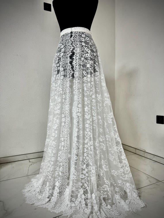 Traine en dentelle amovible robe de mariee avec jupe amovible surjupe de mariage traine de robe de mariee surjupe en dentelle amovible jupe de mariee en dentelle Etsy Canada