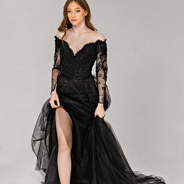 Black gown western sale