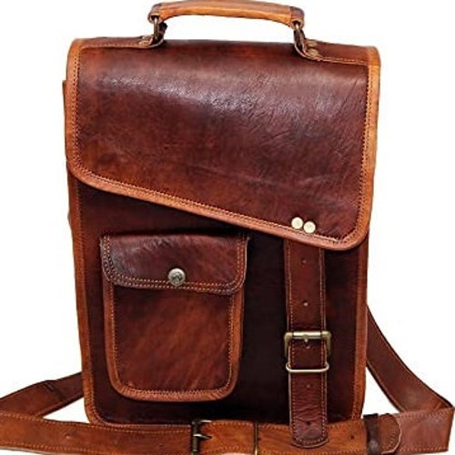 Leather Messenger Laptop Bag Leather Briefcase Bag Satchel - Etsy