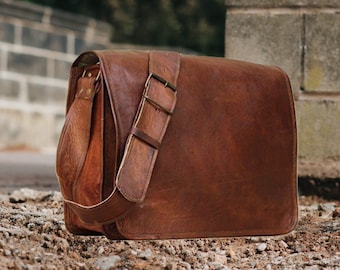 leather brown satchel