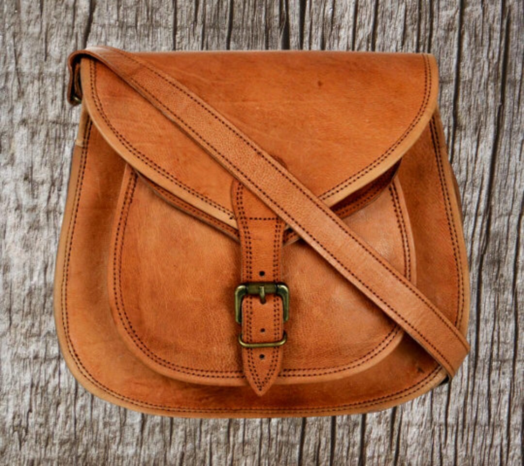 Leather Messenger Cross Body Bag Shoulder Bag Women Handmade Etsy