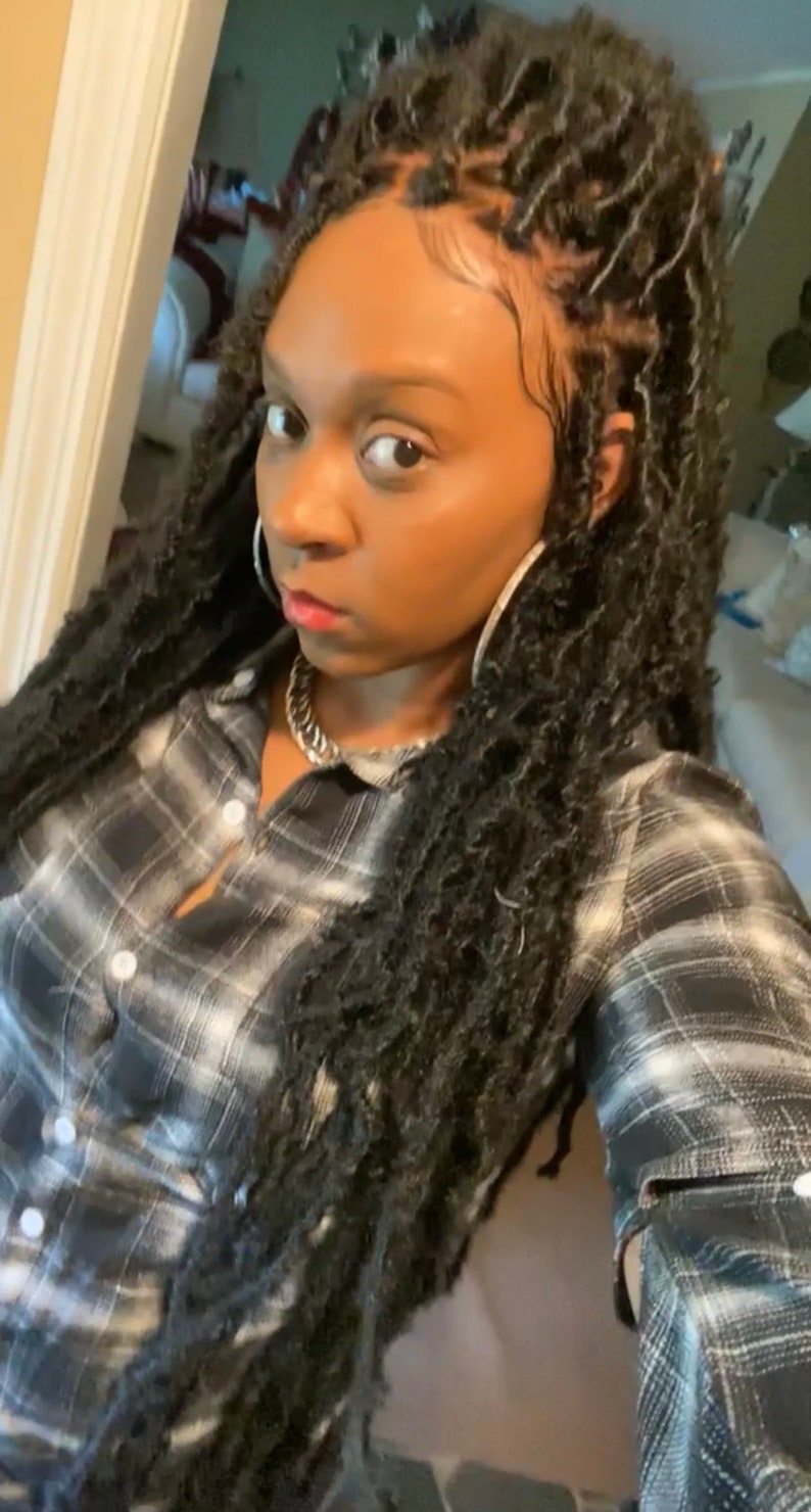 Medium Messy Butterfly Loc Full Lace Wig/ Messy Distressed Loc | Etsy