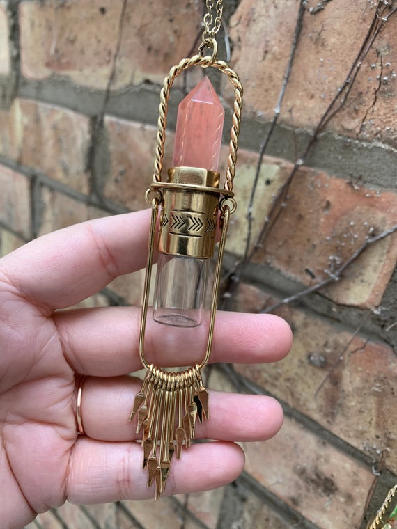 Rosy Red Agate Roller Ball Necklace 