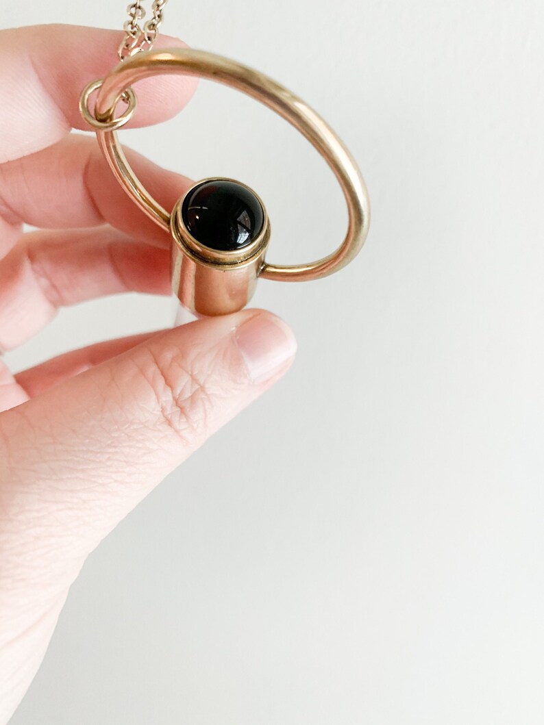 Black Onyx Rollerball Necklace Essential Oil Necklace Aromatherapy Necklace Diffuser Jewelry Roller Ball Necklace