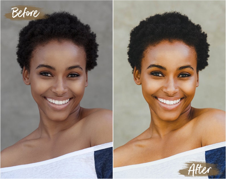 10 Dark Skin Presets Lightroom Mobile & Desktop Preset Etsy