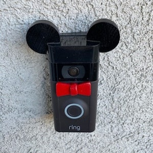 Ring Doorbell Inspired Mouse Ear Accessory, Red Bow tie