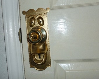 Alice In Wonderland Doorknob, Face Plate Plaque